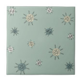 Atomic Age Starburst Planets Sage Green Tegeltje (Voorkant)