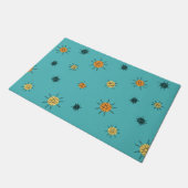 Atomic Age Starburst Planets Turquoise Deurmat (Schuin)