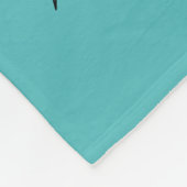 Atomic Age Starburst Planets Turquoise Fleece Deken (Hoek)