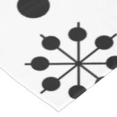 Atomic Age Starbursts Black White 1 Tafelkleed (Gekanteld)