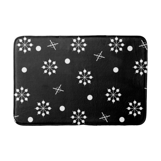 Atomic Age Starbursts Black White 2 Badmat (Voorkant)
