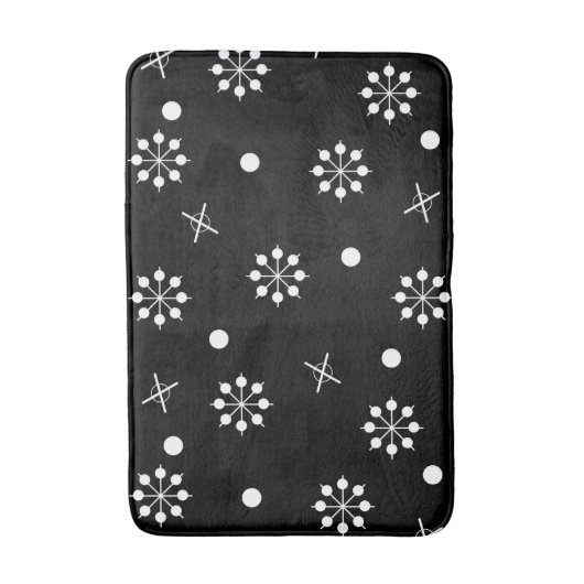 Atomic Age Starbursts Black White 2 Badmat (Voorkant Verticaal)