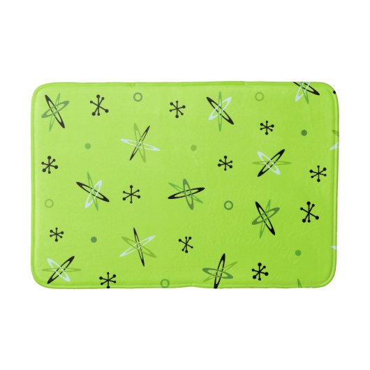 Atomic Age Starbursts Chartreuse Badmat (Voorkant)