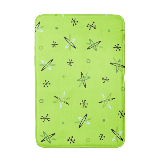 Atomic Age Starbursts Chartreuse Badmat (Voorkant Verticaal)