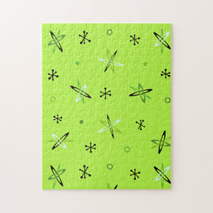Atomic Age Starbursts Chartreuse Legpuzzel
