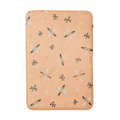 Atomic Age Starbursts Oranje Badmat (Voorkant Verticaal)