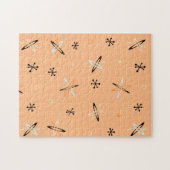 Atomic Age Starbursts Oranje Legpuzzel (Horizontaal)