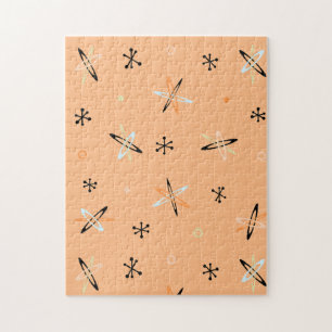 Atomic Age Starbursts Oranje Legpuzzel