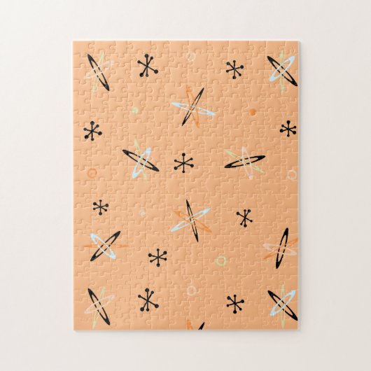 Atomic Age Starbursts Oranje Legpuzzel (Verticaal)