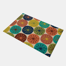 Atomic Age Stippen Retro Mid Century Modern Deurmat