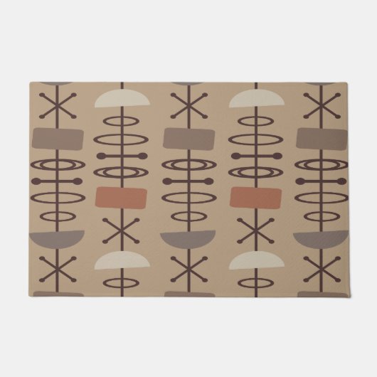 Atomic Age Symbolen Aarde Toon Deurmat (Voorkant)