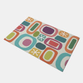 Atomic Age Veldstenen Kleurrijk Deurmat (Schuin)