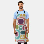 Atomic Age Veldstenen Kleurrijk Schort (Gedragen)