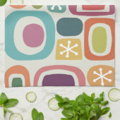 Atomic Age Veldstenen Kleurrijk Theedoek (Gevouwen)