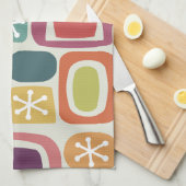 Atomic Age Veldstenen Kleurrijk Theedoek (Quarter Fold)