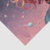 Atomic Age vrouw in de ruimte #2 Tissuepapier (Detail)