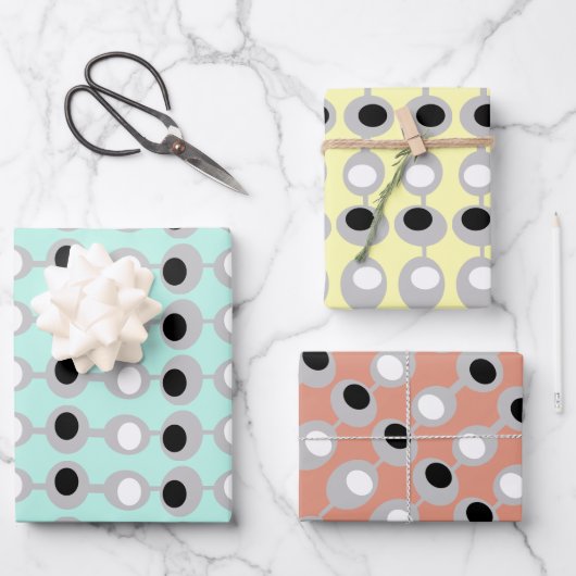 Atomic Baubles Midden-Century Inpakpapier Vel (Voorkant)