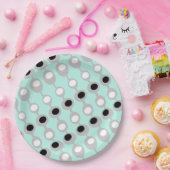 Atomic Baubles Turquoise White Grey Papieren Bordje (Feest)