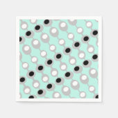 Atomic Baubles Turquoise White Grey Servet (Voorkant)