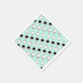 Atomic Baubles Turquoise White Grey Servet (Hoek)