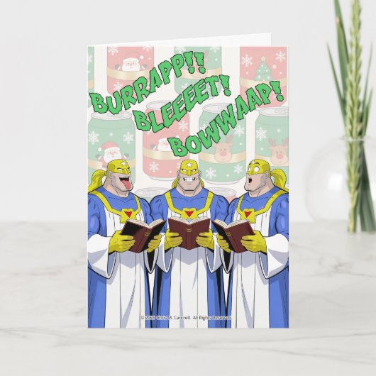 Atomic Belch Man - Belchmas Choir Christmas Card Kaart (Voorkant)