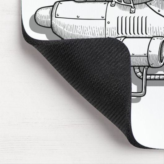 Atomic Biker Chick Muismat (Hoek)