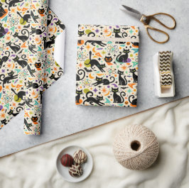 Atomic Black Cats Halloween Cadeaupapier