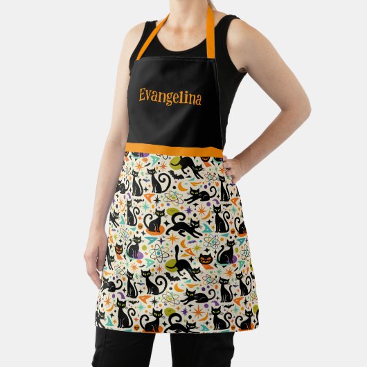Atomic Black Cats Halloween Name Schort (Insitu)