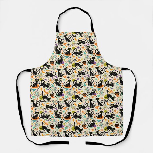 Atomic Black Cats Halloween Schort (Voorkant)