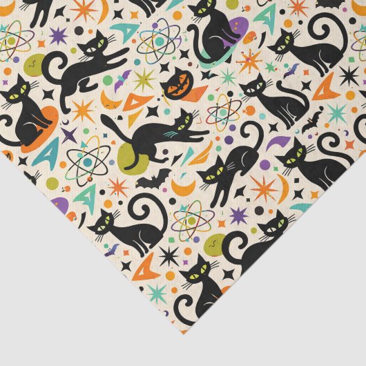 Atomic Black Cats Halloween Tissuepapier (Detail)