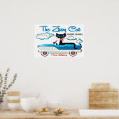 Atomic Black Sexton Style Cat Laundry Room Poster (Keuken)