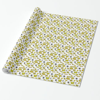 Atomic Black Yellow MCM Small Scale Cadeaupapier
