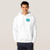 Atomic Blauwgroen en Turquoise Stripes Hoodie (Voorkant volledig)