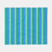Atomic Blauwgroen & Turquoise Stripes Bath Set Fleece Deken (Voorkant (Horizontaal))