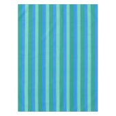 Atomic Blauwgroen & Turquoise Stripes Tablecloth Tafelkleed (Voorkant)