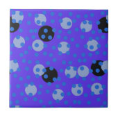 Atomic Blueberry - Retro Polka Dot Dream   Tegeltje (Voorkant)