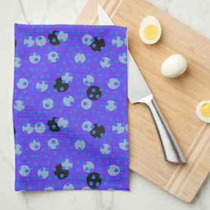 Atomic Blueberry - Retro Polka Dot Dream   Theedoek
