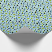 Atomic Blues en Groen Kleinschalig Cadeaupapier (Hoek)