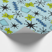 Atomic Blues en groen op grote schaal Cadeaupapier (Hoek)