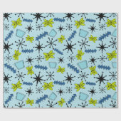 Atomic Blues en groen op grote schaal Cadeaupapier (Vlak)