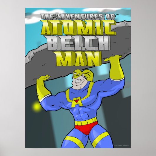 Atomic Boer Man Heldhaftige Lift Poster (Voorkant)