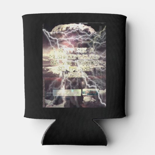 Atomic Bomb zwarte koelbox 2-zijde Blikjeskoeler (Achterkant)