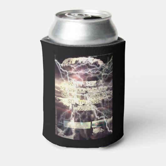 Atomic Bomb zwarte koelbox 2-zijde Blikjeskoeler (Blikje Achterkant)