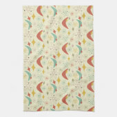 Atomic Boomerang Vuurwerk Zomer Midden Eeuw Theedoek (Verticaal)