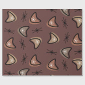 Atomic Boomerangs Starbursts Dark Academia Cadeaupapier (Vlak)