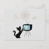 ATOMIC CAT- EN OUDE TV RETRO-BRIEFKAARTEN BRIEFKAART (Voorkant)