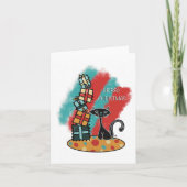 Atomic Cat met Cadeaus Kerst Kaart (Voorkant)