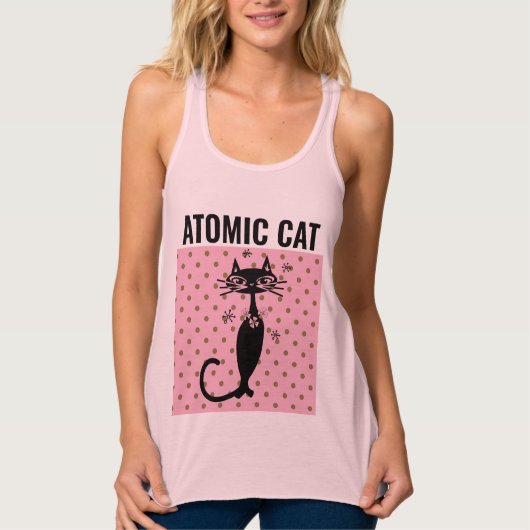 ATOMIC CAT RETRO 1950's T-SHIRTS (Voorkant)