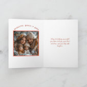 Atomic Cat Retro Sputnik Orange Black Turquoise Kaart (Binnen)