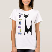 Atomic Cat with Mod Rectangles 2 T-shirt (Voorkant)